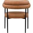 Meridian Furniture Blake Cognac Vegan Leather Dining Chair (Set of 2)