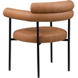 Meridian Furniture Blake Cognac Vegan Leather Dining Chair (Set of 2)