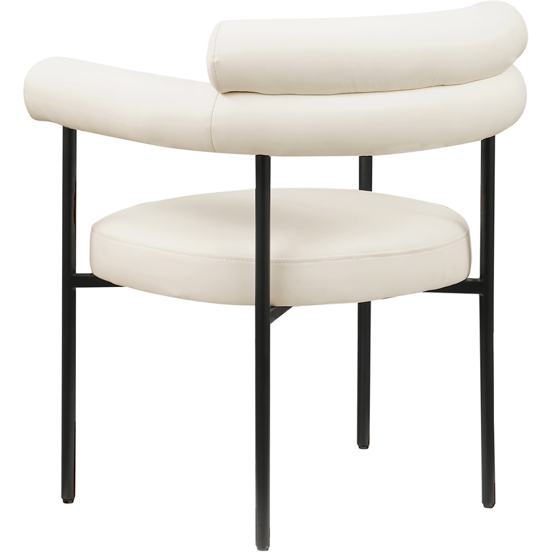 Meridian Furniture Blake Cream Vegan Leather Dining Chair (Set of 2)