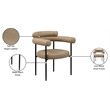 Meridian Furniture Blake Tan Vegan Leather Dining Chair (Set of 2)