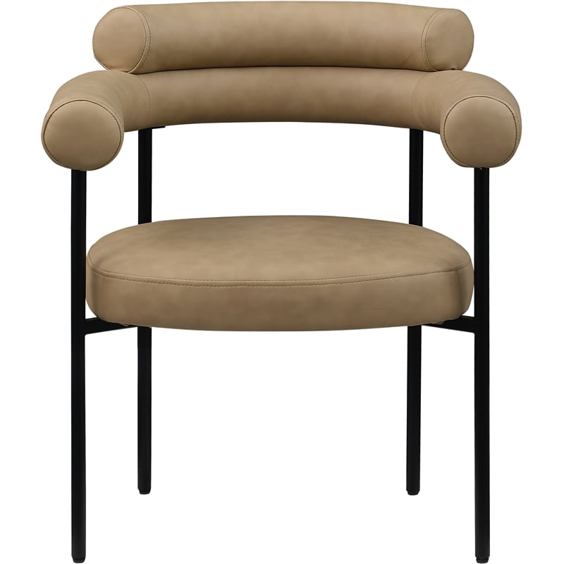 Meridian Furniture Blake Tan Vegan Leather Dining Chair (Set of 2)
