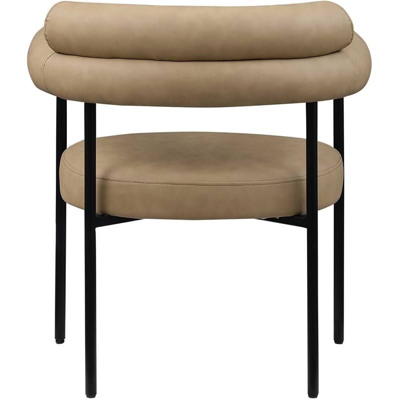 Meridian Furniture Blake Tan Vegan Leather Dining Chair (Set of 2)
