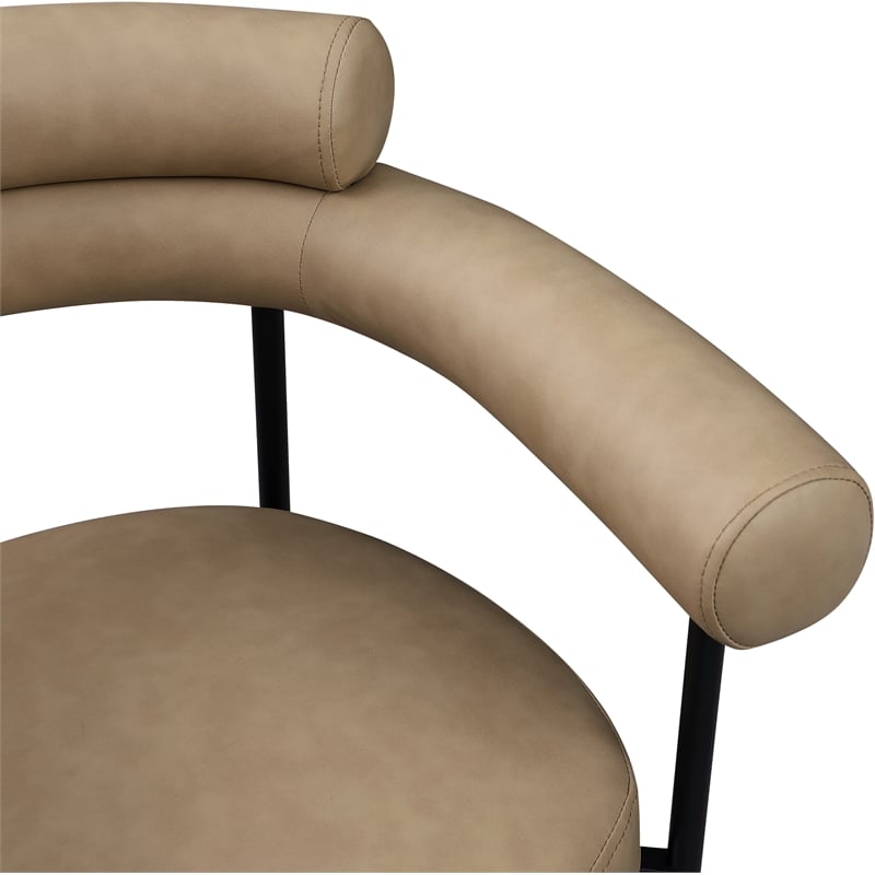Meridian Furniture Blake Tan Vegan Leather Dining Chair (Set of 2)