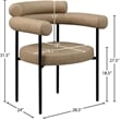 Meridian Furniture Blake Tan Vegan Leather Dining Chair (Set of 2)