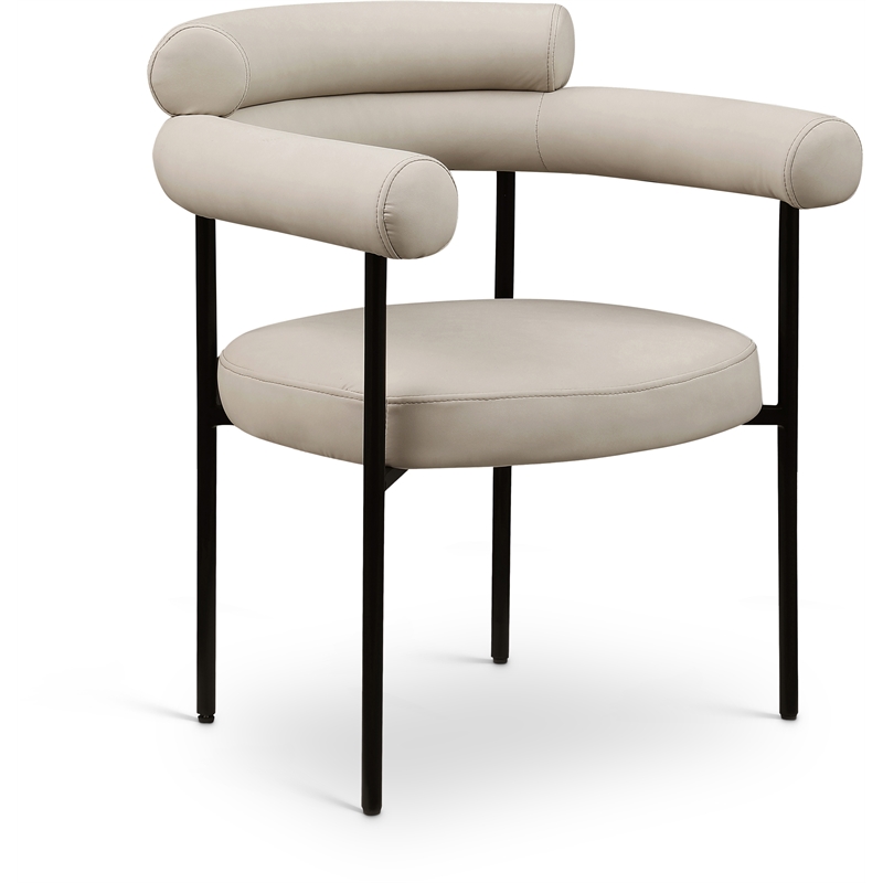 Meridian Furniture Blake Taupe Vegan Leather Dining Chair (Set of 2)