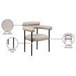 Meridian Furniture Blake Taupe Vegan Leather Dining Chair (Set of 2)