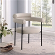 Meridian Furniture Blake Taupe Vegan Leather Dining Chair (Set of 2)