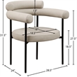 Meridian Furniture Blake Taupe Vegan Leather Dining Chair (Set of 2)