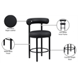 Meridian Furniture Bordeaux Black Vegan Leather Counter Stool (Set of 2)