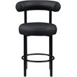 Meridian Furniture Bordeaux Black Vegan Leather Counter Stool (Set of 2)