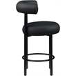 Meridian Furniture Bordeaux Black Vegan Leather Counter Stool (Set of 2)