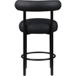 Meridian Furniture Bordeaux Black Vegan Leather Counter Stool (Set of 2)