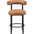 Meridian Furniture Bordeaux Cognac Vegan Leather Counter Stool (Set of 2)