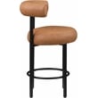 Meridian Furniture Bordeaux Cognac Vegan Leather Counter Stool (Set of 2)