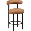 Meridian Furniture Bordeaux Cognac Vegan Leather Counter Stool (Set of 2)