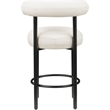 Meridian Furniture Bordeaux Cream Vegan Leather Counter Stool (Set of 2)