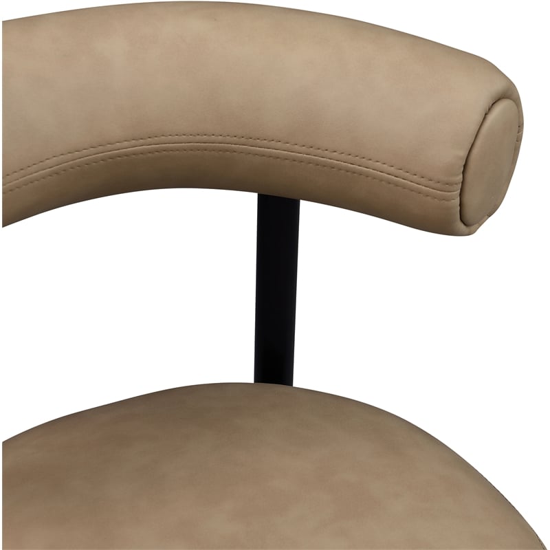 Meridian Furniture Bordeaux Tan Vegan Leather Counter Stool (Set of 2)