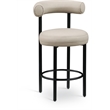 Meridian Furniture Bordeaux Taupe Vegan Leather Counter Stool (Set of 2)