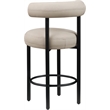 Meridian Furniture Bordeaux Taupe Vegan Leather Counter Stool (Set of 2)