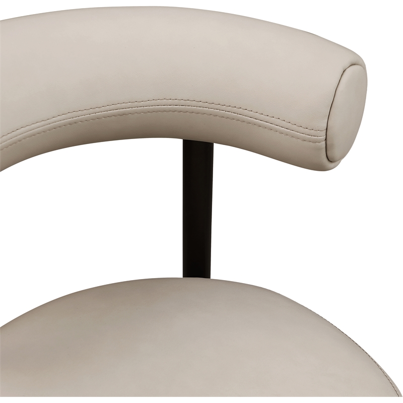 Meridian Furniture Bordeaux Taupe Vegan Leather Counter Stool (Set of 2)