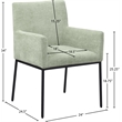 Meridian Furniture Reeves Mint Chenille Fabric Dining Chair (Set of 2)