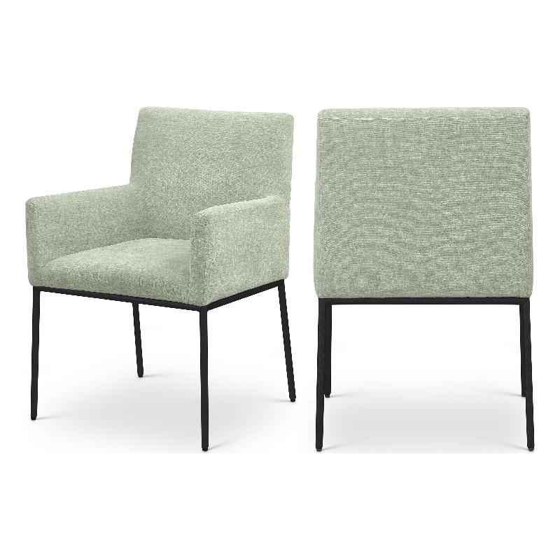 Meridian Furniture Reeves Mint Chenille Fabric Dining Chair (Set of 2)