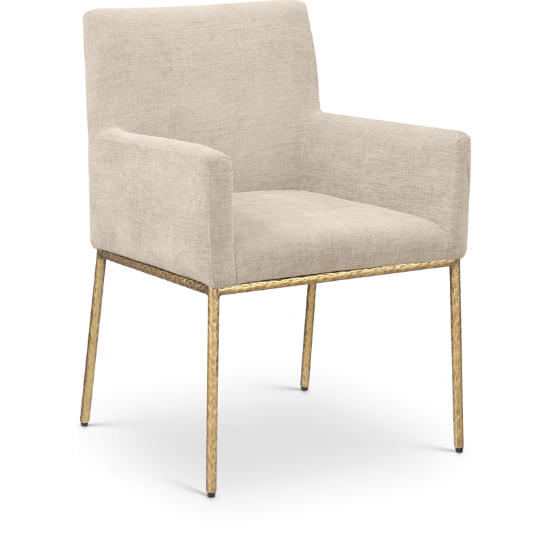 Meridian Furniture Reeves Beige Chenille Fabric Dining Chair (Set of 2)