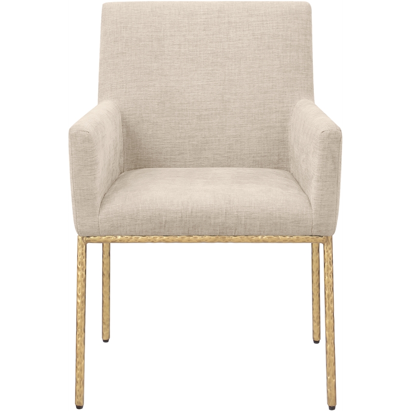 Meridian Furniture Reeves Beige Chenille Fabric Dining Chair (Set of 2)