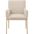 Meridian Furniture Reeves Beige Chenille Fabric Dining Chair (Set of 2)