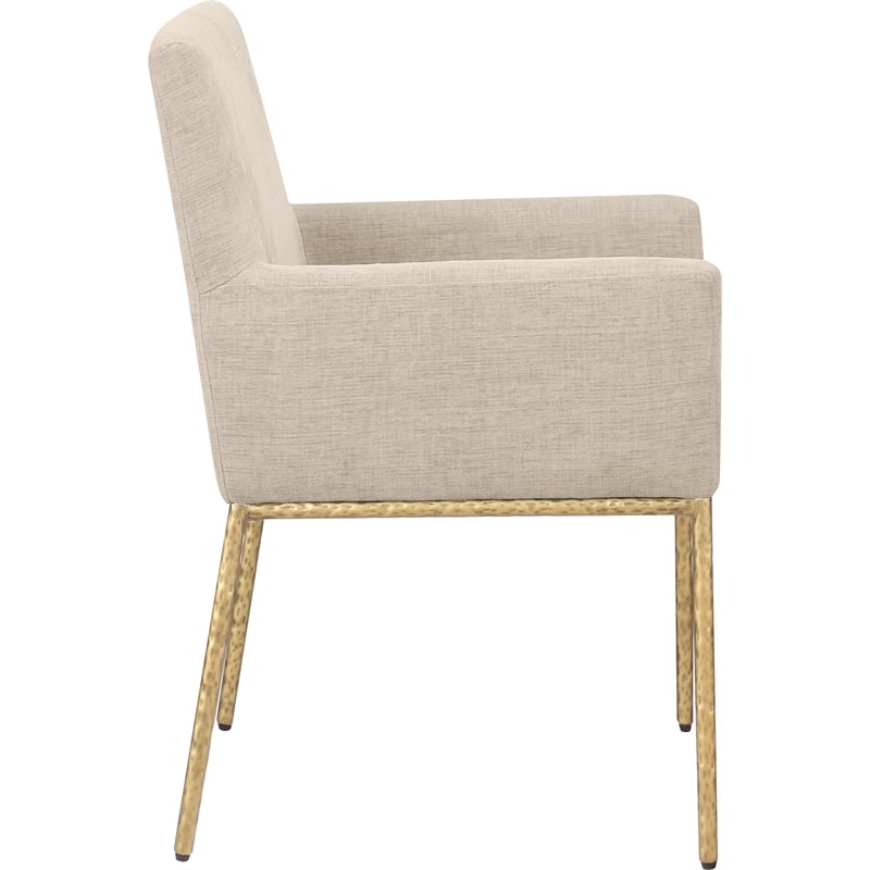 Meridian Furniture Reeves Beige Chenille Fabric Dining Chair (Set of 2)