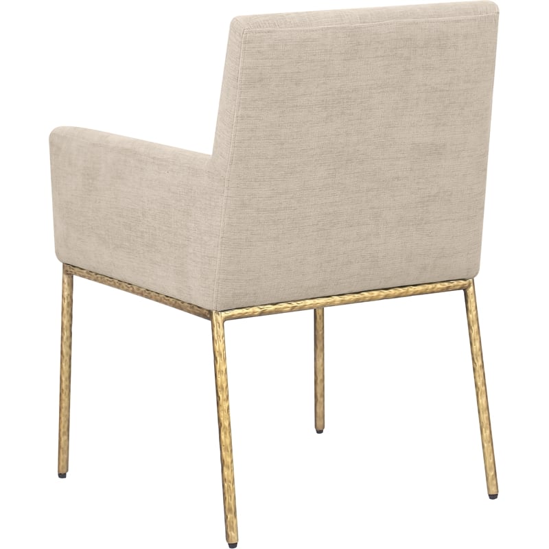 Meridian Furniture Reeves Beige Chenille Fabric Dining Chair (Set of 2)