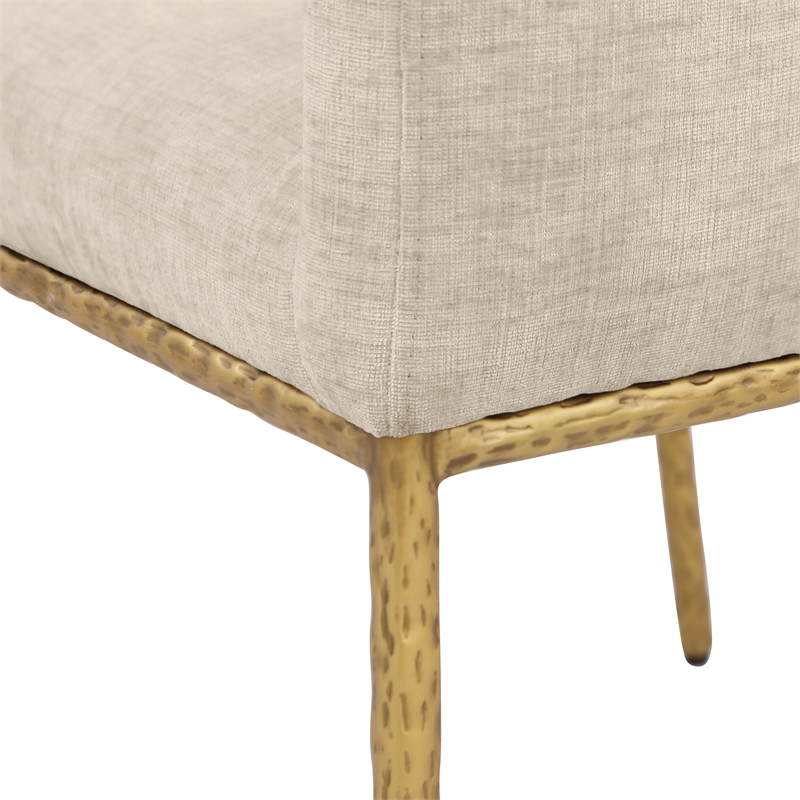 Meridian Furniture Reeves Beige Chenille Fabric Dining Chair (Set of 2)