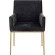Meridian Furniture Reeves Black Chenille Fabric Dining Chair (Set of 2)