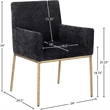 Meridian Furniture Reeves Black Chenille Fabric Dining Chair (Set of 2)