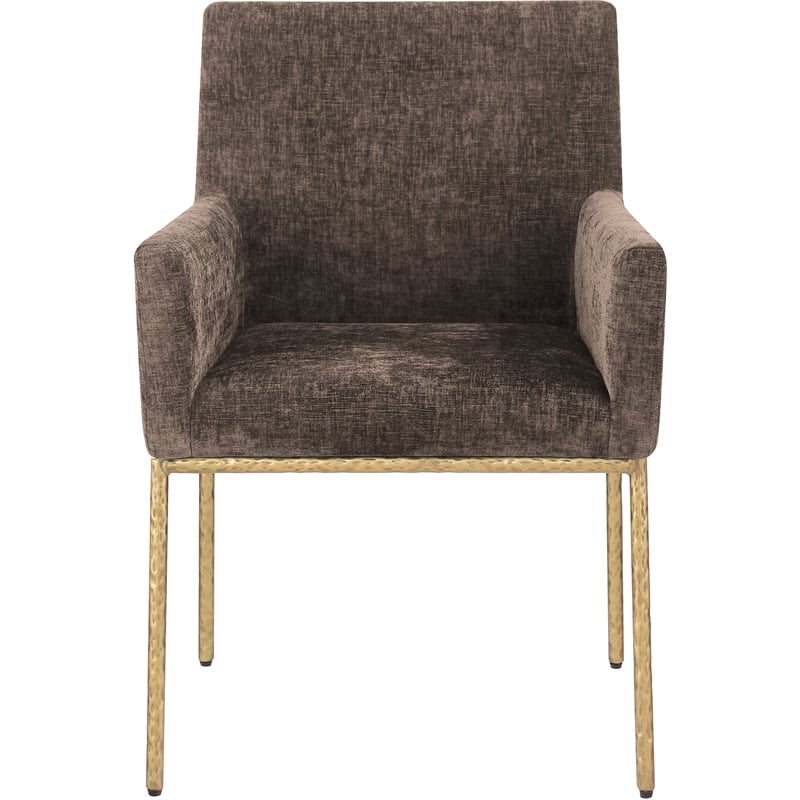 Meridian Furniture Reeves Brown Chenille Fabric Dining Chair (Set of 2)