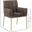 Meridian Furniture Reeves Brown Chenille Fabric Dining Chair (Set of 2)