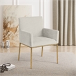 Meridian Furniture Reeves Cream Chenille Fabric Dining Chair (Set of 2)