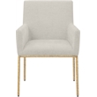 Meridian Furniture Reeves Cream Chenille Fabric Dining Chair (Set of 2)