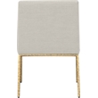 Meridian Furniture Reeves Cream Chenille Fabric Dining Chair (Set of 2)