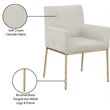 Meridian Furniture Reeves Cream Chenille Fabric Dining Chair (Set of 2)