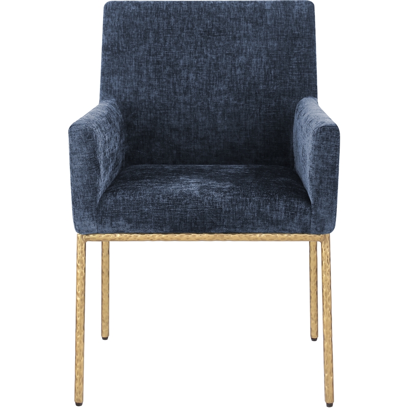 Meridian Furniture Reeves Navy Chenille Fabric Dining Chair (Set of 2)