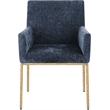 Meridian Furniture Reeves Navy Chenille Fabric Dining Chair (Set of 2)
