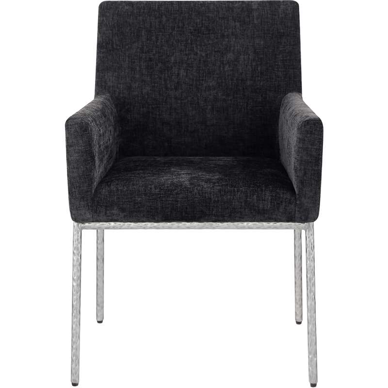 Meridian Furniture Reeves Black Chenille Fabric Dining Chair (Set of 2)