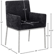 Meridian Furniture Reeves Black Chenille Fabric Dining Chair (Set of 2)
