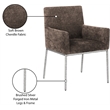 Meridian Furniture Reeves Brown Chenille Fabric Dining Chair (Set of 2)