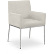 Meridian Furniture Reeves Cream Chenille Fabric Dining Chair (Set of 2)