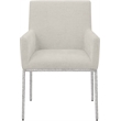 Meridian Furniture Reeves Cream Chenille Fabric Dining Chair (Set of 2)