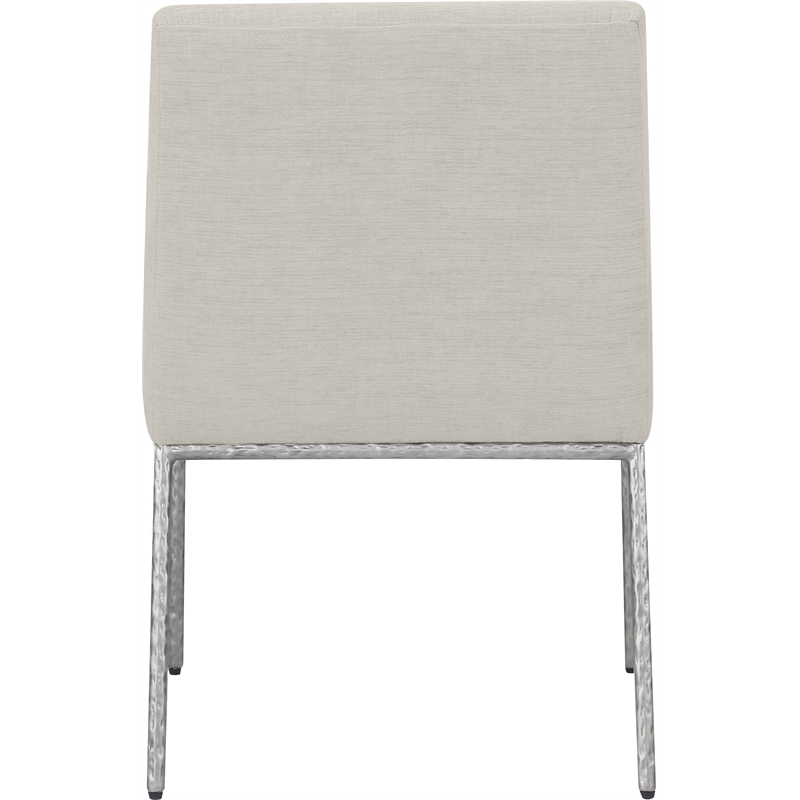 Meridian Furniture Reeves Cream Chenille Fabric Dining Chair (Set of 2)