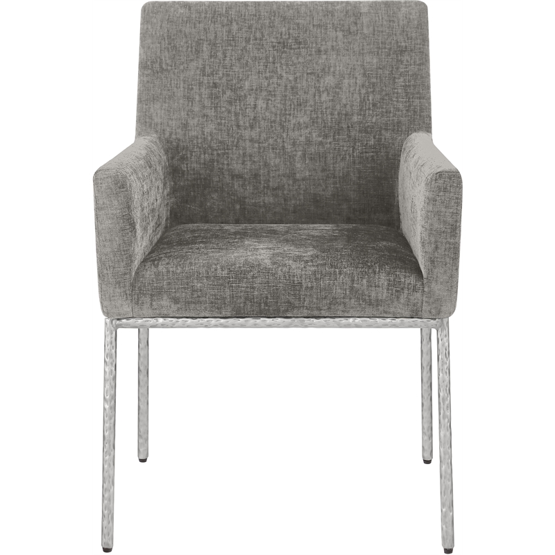 Meridian Furniture Reeves Grey Chenille Fabric Dining Chair (Set of 2)
