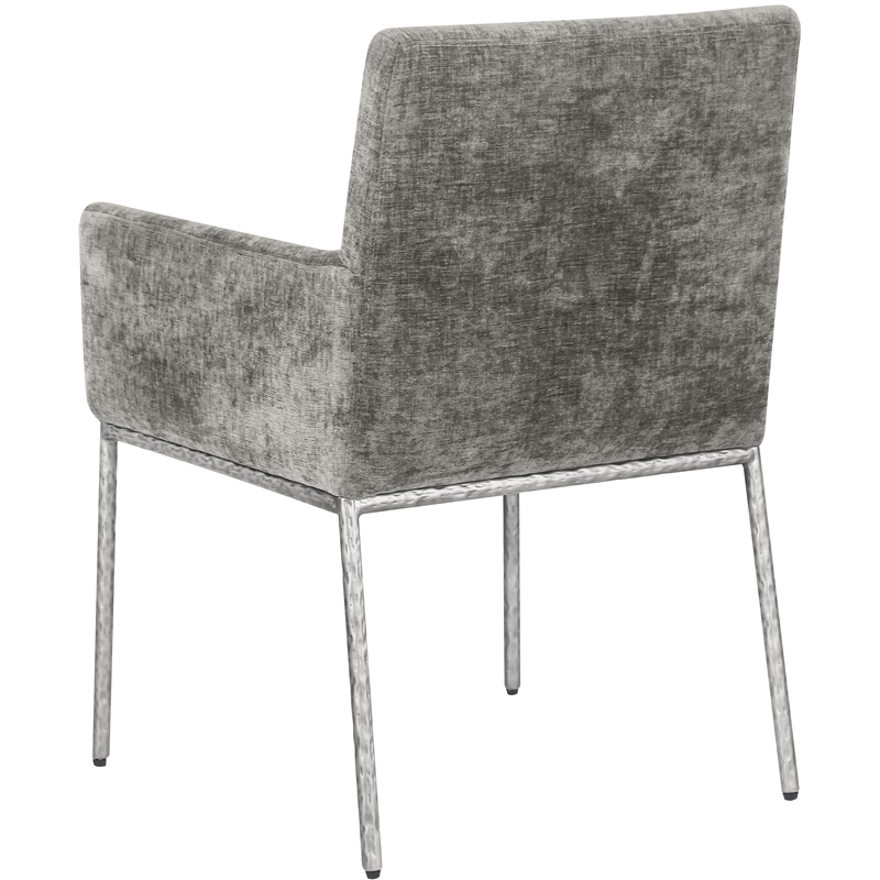 Meridian Furniture Reeves Grey Chenille Fabric Dining Chair (Set of 2)